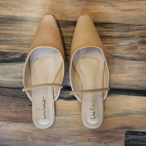 Lulus Nude Loafer Slides